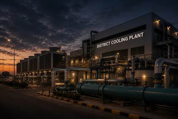 District cooling plant operation and industrial chiller services in UAE